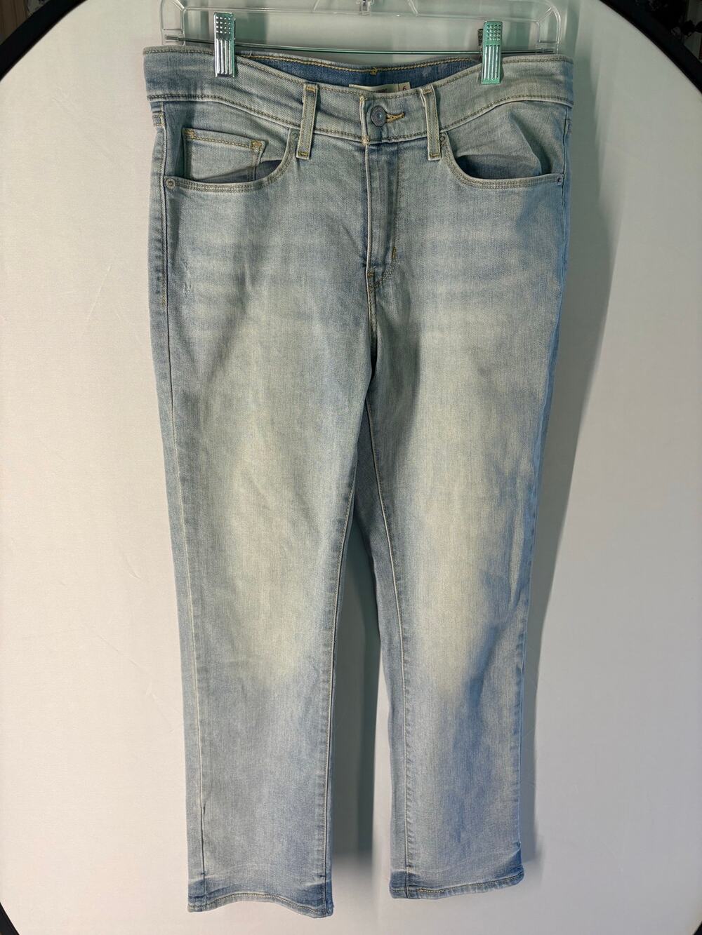 ICONIC Levi's Light Wash Straight Leg Jeans Blue Denim Everyday Basic Sz 6